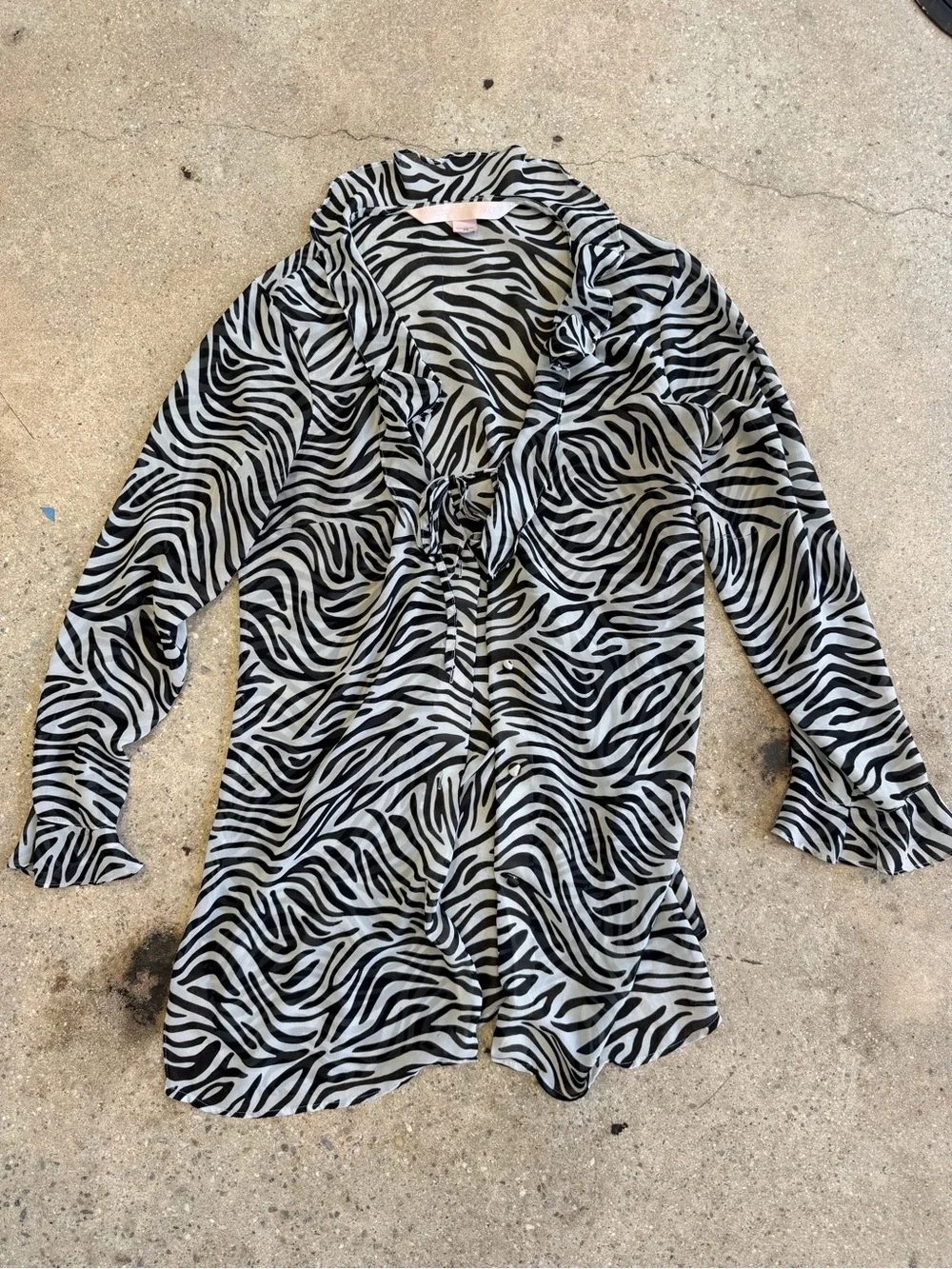 Vintage Victoria secret zebra top